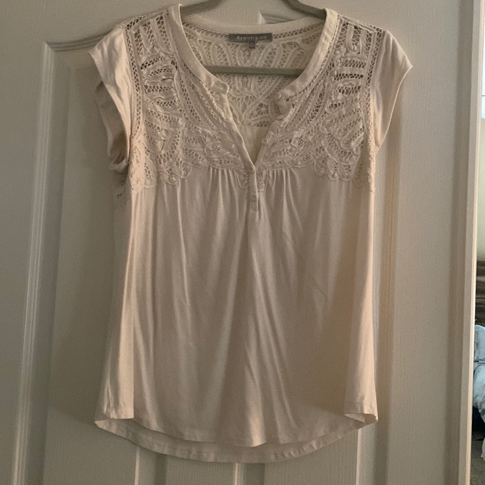 DANIEL RAINN Salinka Crochet Knit Top